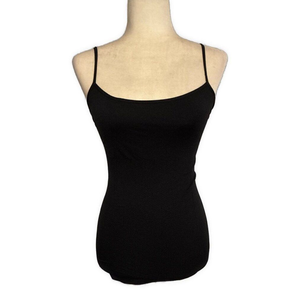 nautica solid black nylon spandex cami Tank Top shapewear Intimates Medium